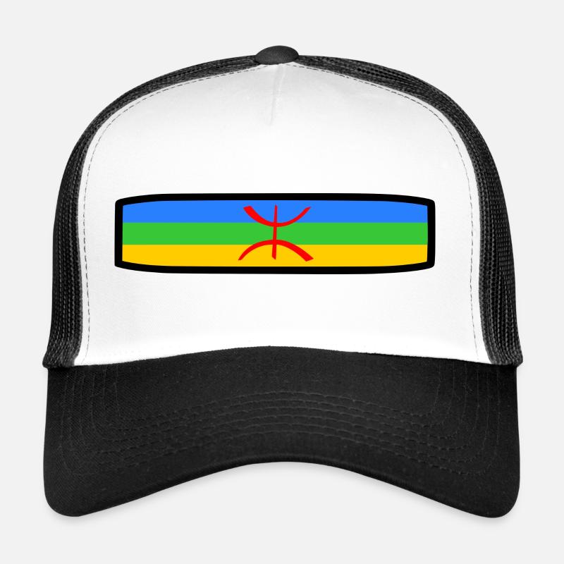 Amazigh Flagge - Trucker Cap - Weiß/Schwarz