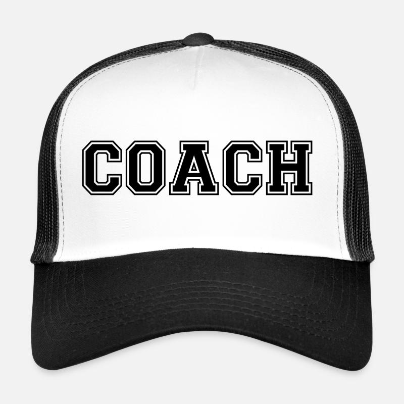 Trainer - Trucker Cap - Weiß/Schwarz