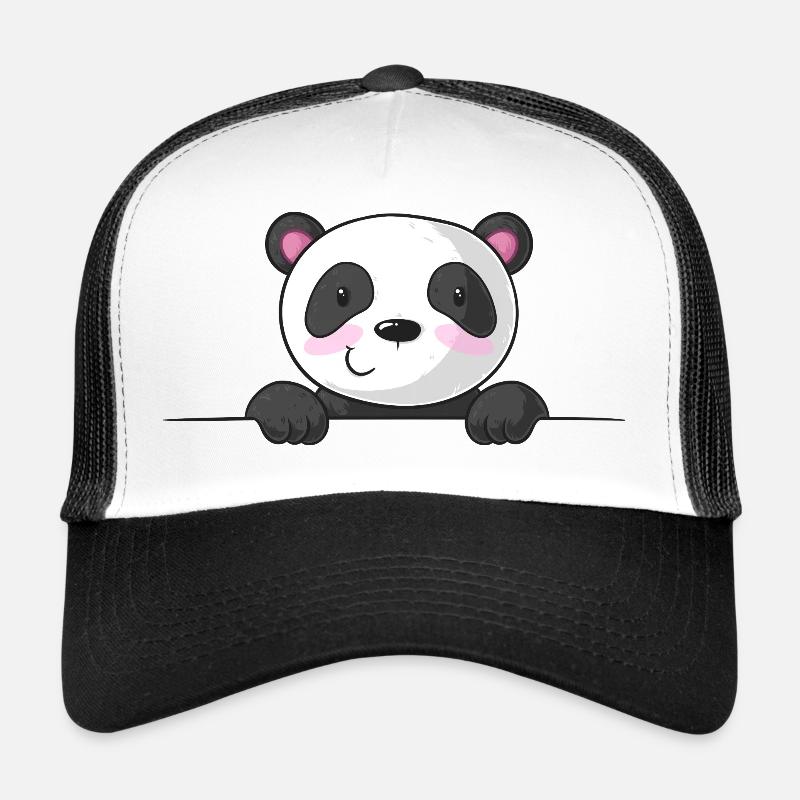 Panda de dessin animé à picots Casquette trucker 