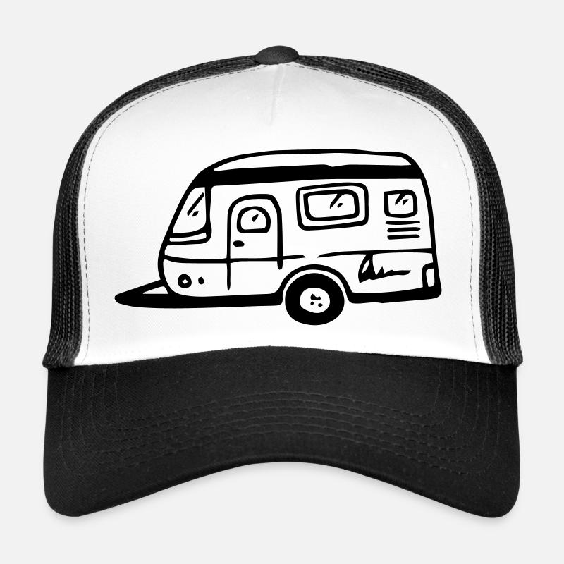 Caravane Camping Caravane - Casquette trucker  - blanc/noir