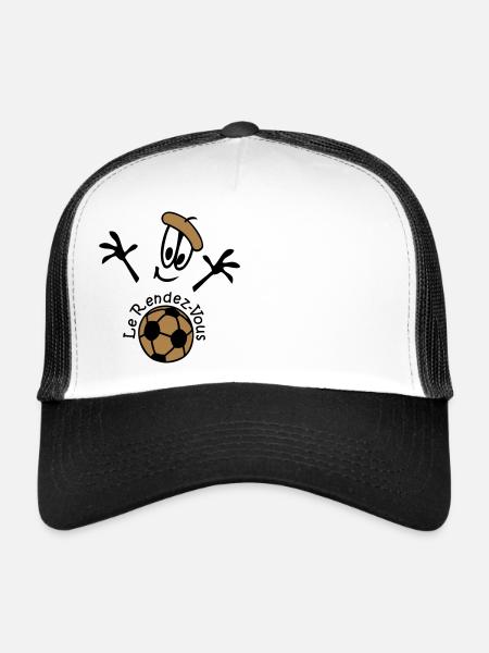 Football Germany Comic - Trucker Cap - white/black - Front