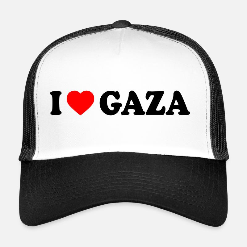 I love gaza - Trucker Cap - Weiß/Schwarz