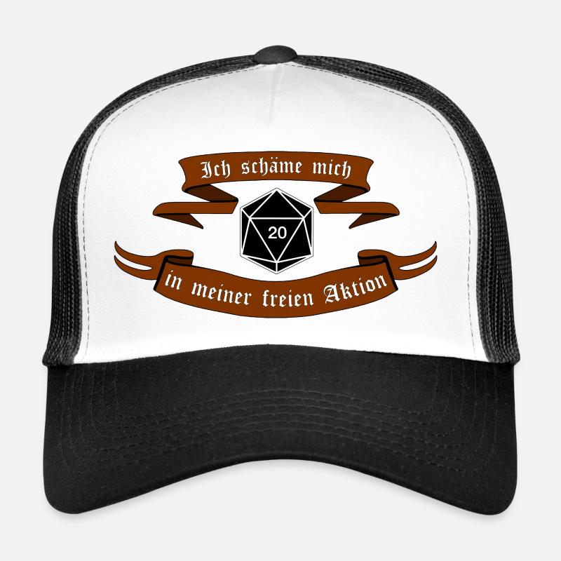 Misserfolg DSA schwarzer Würfel - Trucker Cap - Weiß/Schwarz