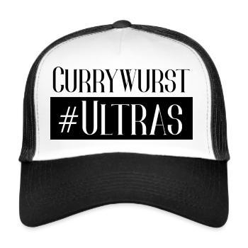 currywurst ultras - Trucker Cap - Weiß/Schwarz - Vorne