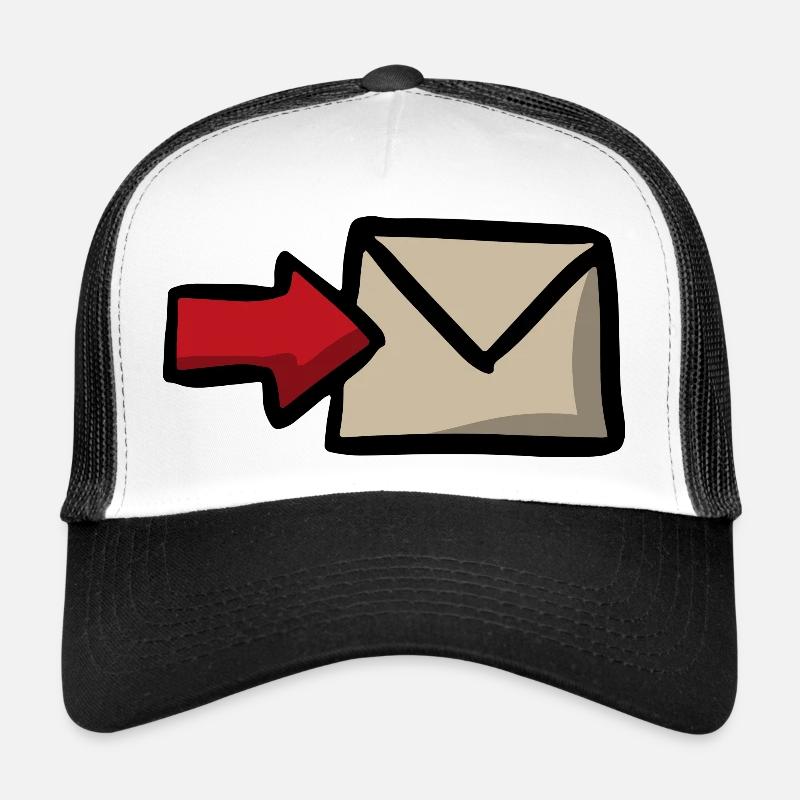 Message envoi e-mail Symbole Envoi Casquette trucker 