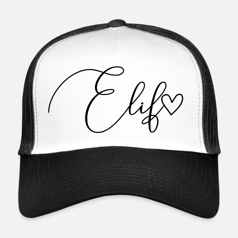 Elif Last Name First Name Girl Trucker Cap