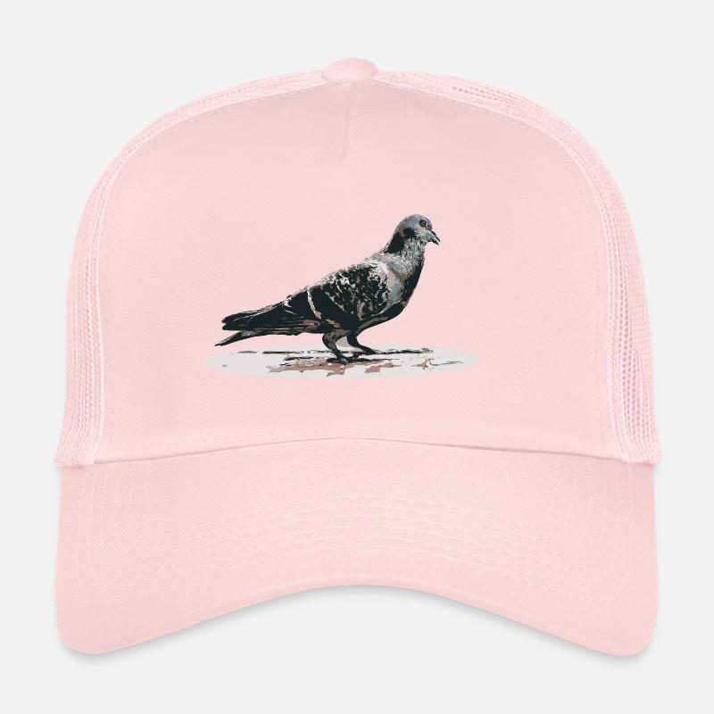 Graue Taube auf der Strasse Trucker Cap