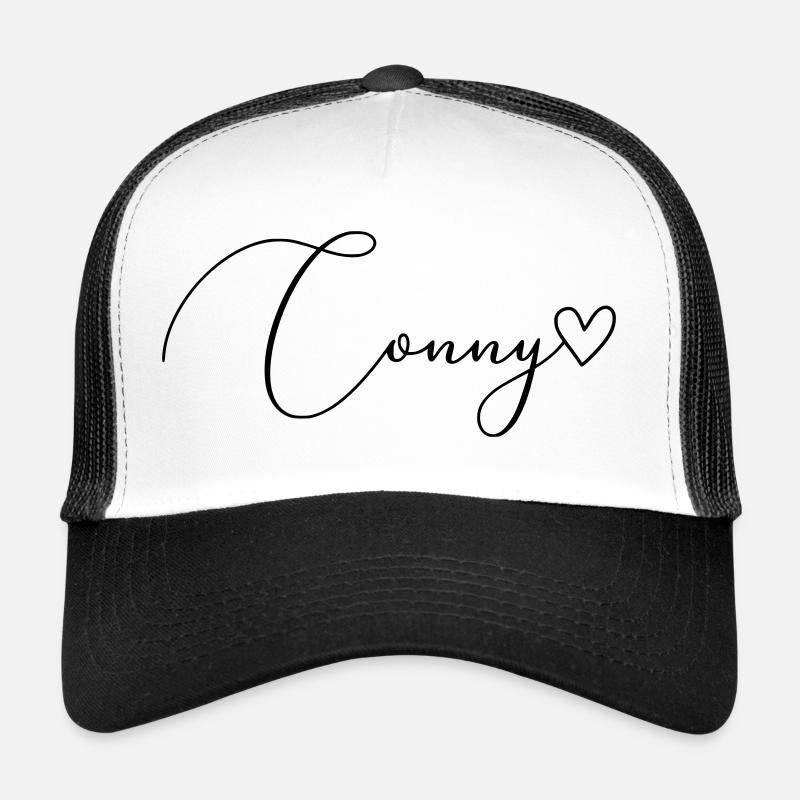Conny Name Vorname Mädchen - Trucker Cap - Weiß/Schwarz