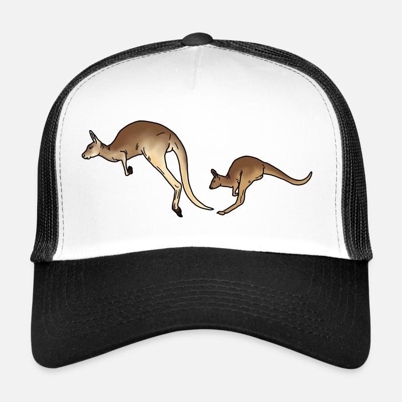 Känguru Mutter und Kind farbig Trucker Cap