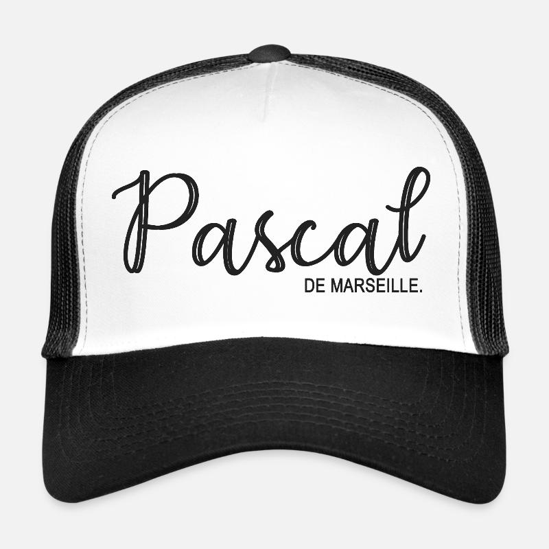 Pascal de Marseille Geschenk T Shirt Pascal - Trucker Cap - Weiß/Schwarz