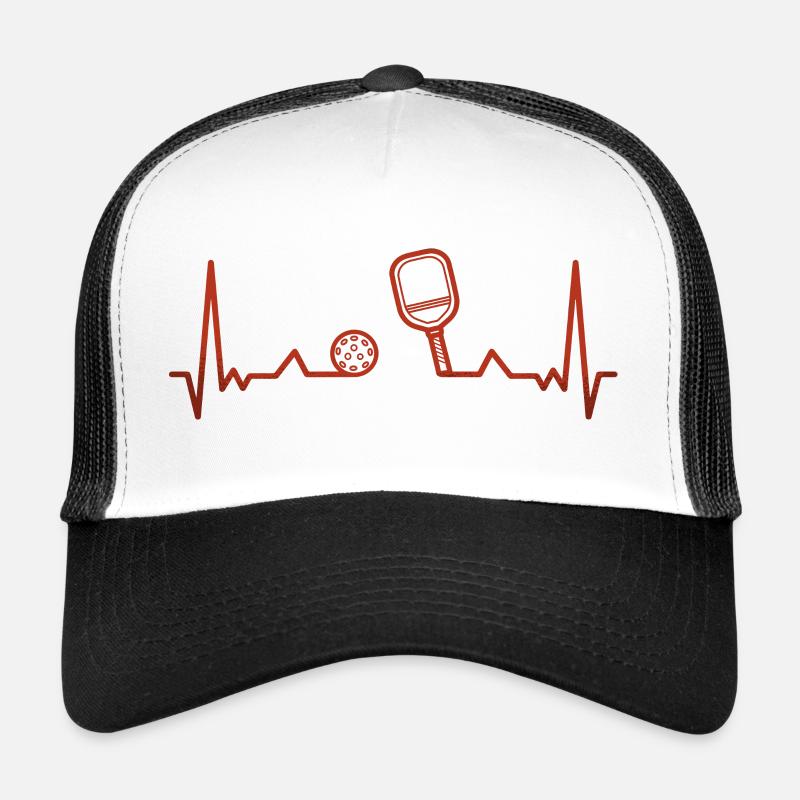 Pickleball heartbeat - Trucker Cap - white/black
