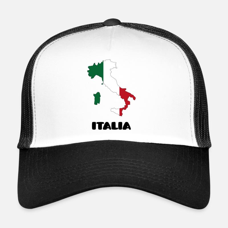Italia - Casquette trucker - blanc/noir