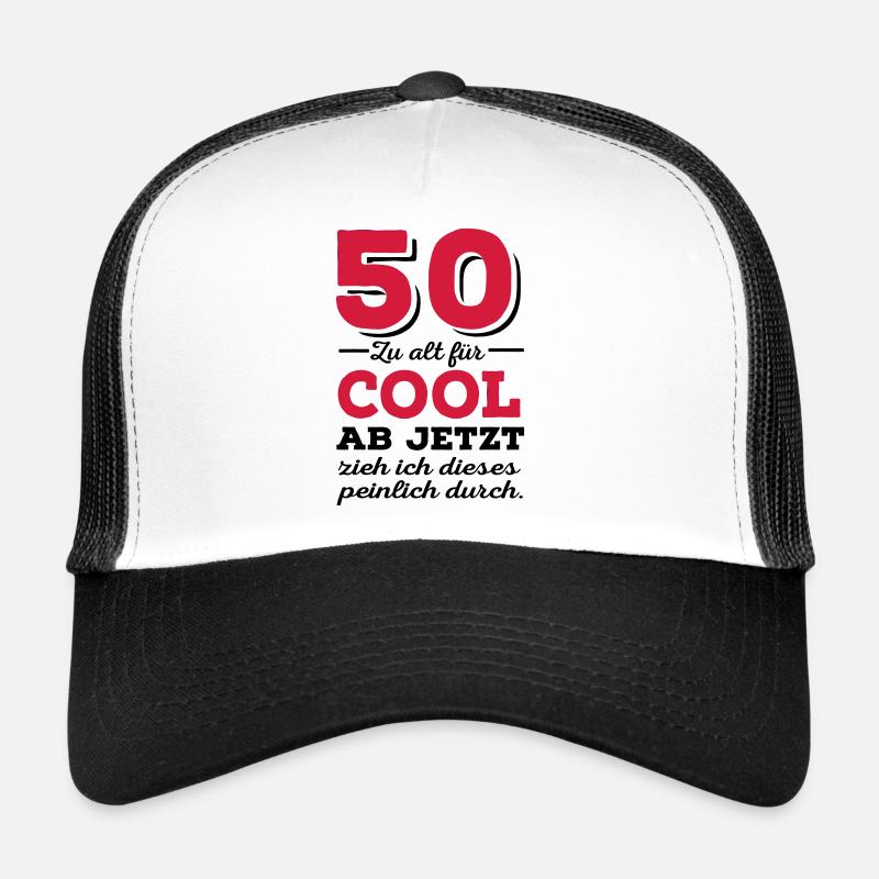 50 - Trucker Cap - Weiß/Schwarz