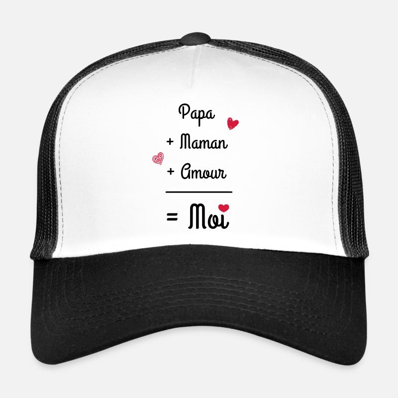 Papa + Maman + Amour Casquette trucker 