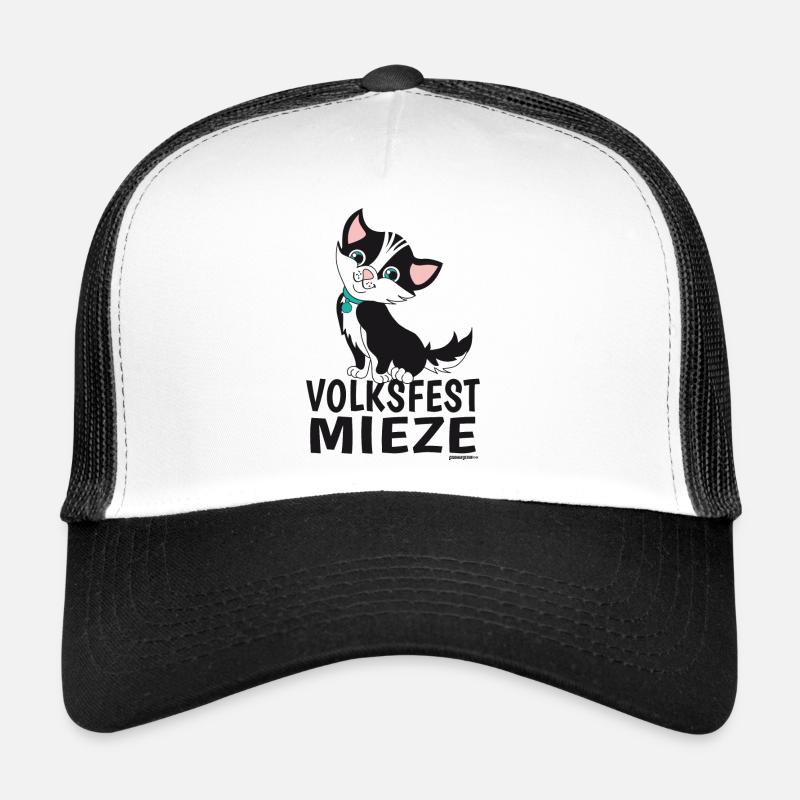 Volksfest Mieze - Trucker Cap - Weiß/Schwarz