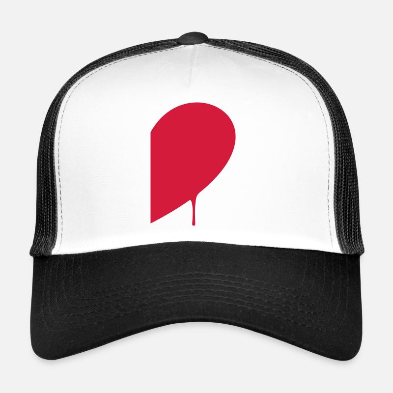 Half Heart Man - Trucker Cap - white/black