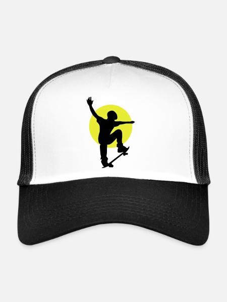 Skateboarder Sun - Trucker Cap - white/black - Front