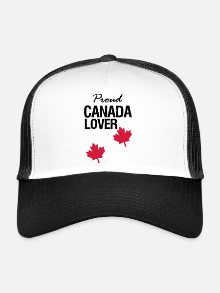 Canada Lover Canada Pays Amérique du Nord Cadeau - Casquette trucker  - blanc/noir - Devant