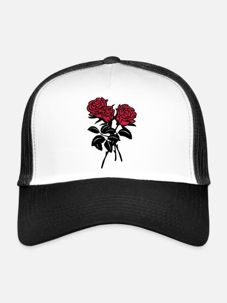 roses - Trucker Cap - white/black - Front