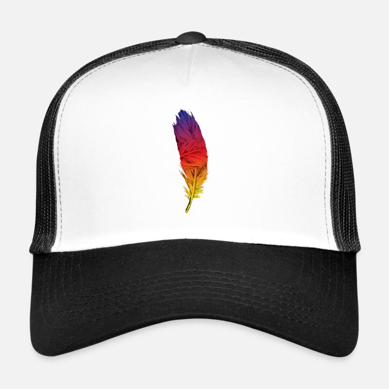 Bunte Pfauenfeder Trucker Cap