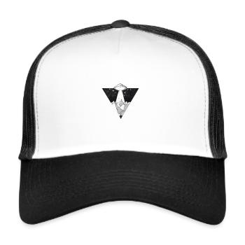 UFO on top - Trucker Cap - Weiß/Schwarz - Vorne