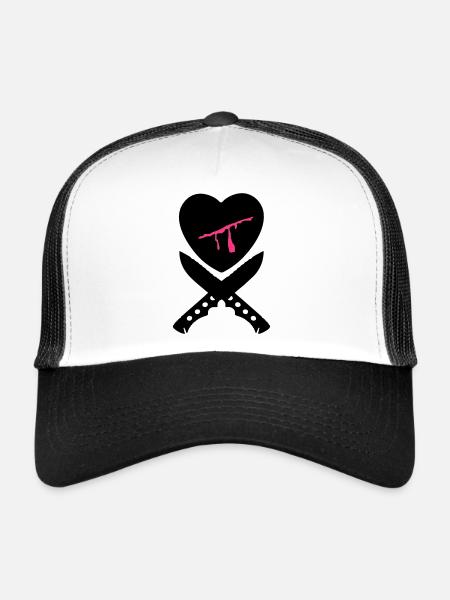 bleeding heart - Trucker Cap - white/black - Front