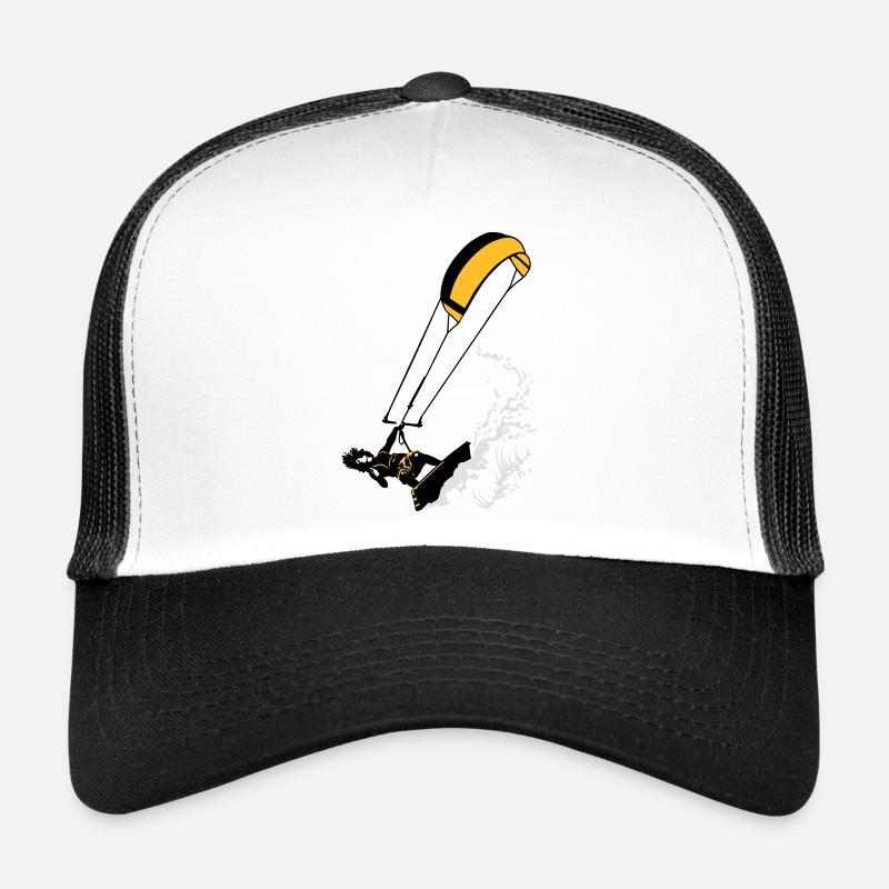 Kitesurfer and wave flex - Casquette trucker  - blanc/noir