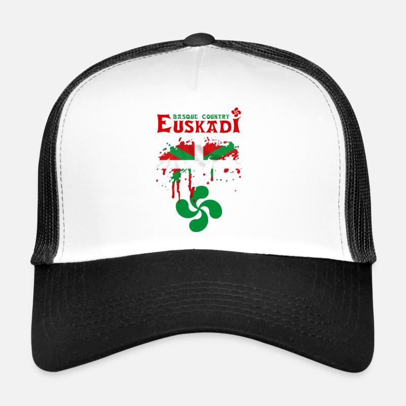 euskadi pays basque 09 - Casquette trucker  - blanc/noir