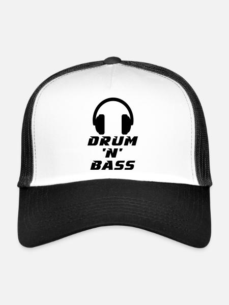 Drum 'n' Bass Music - Trucker Cap - white/black