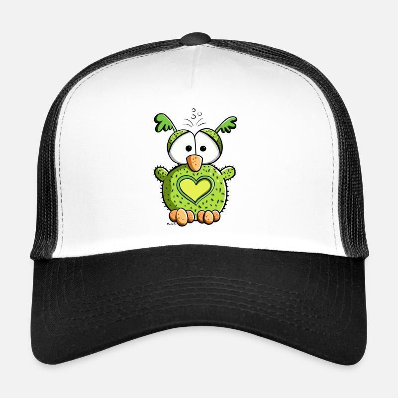 Verliebte Eule - Trucker Cap - Weiß/Schwarz