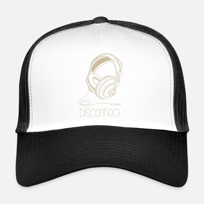 Déconnecter - Casquette trucker  - blanc/noir