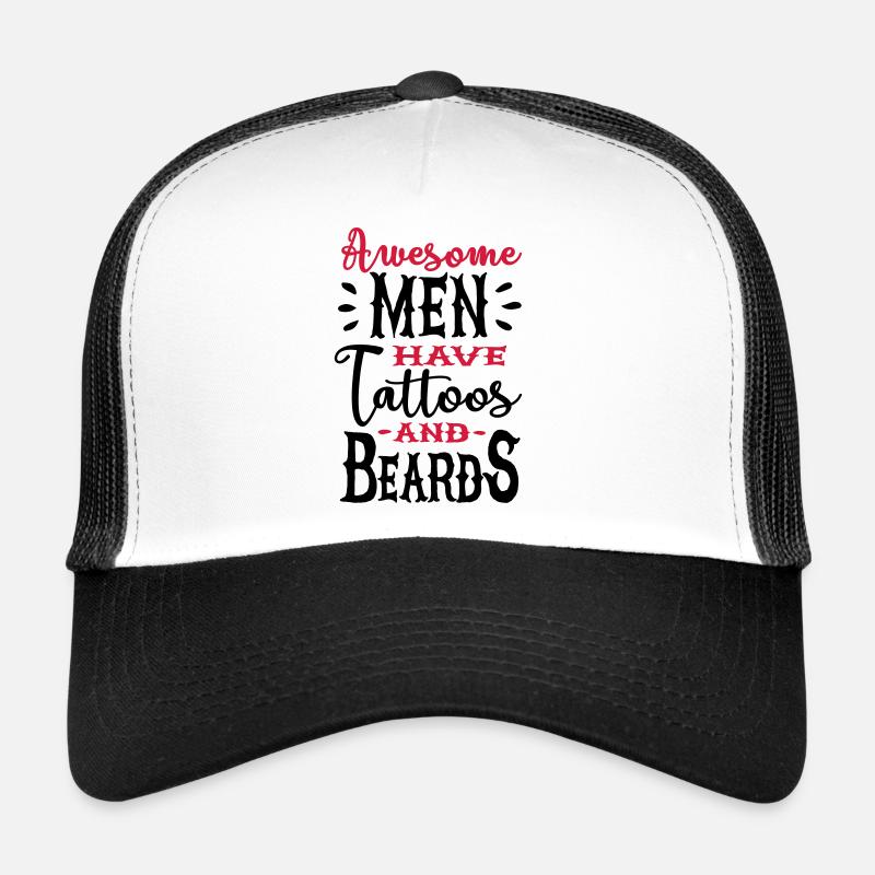 Awesome men have tattoos and beards 2clr Casquette trucker 