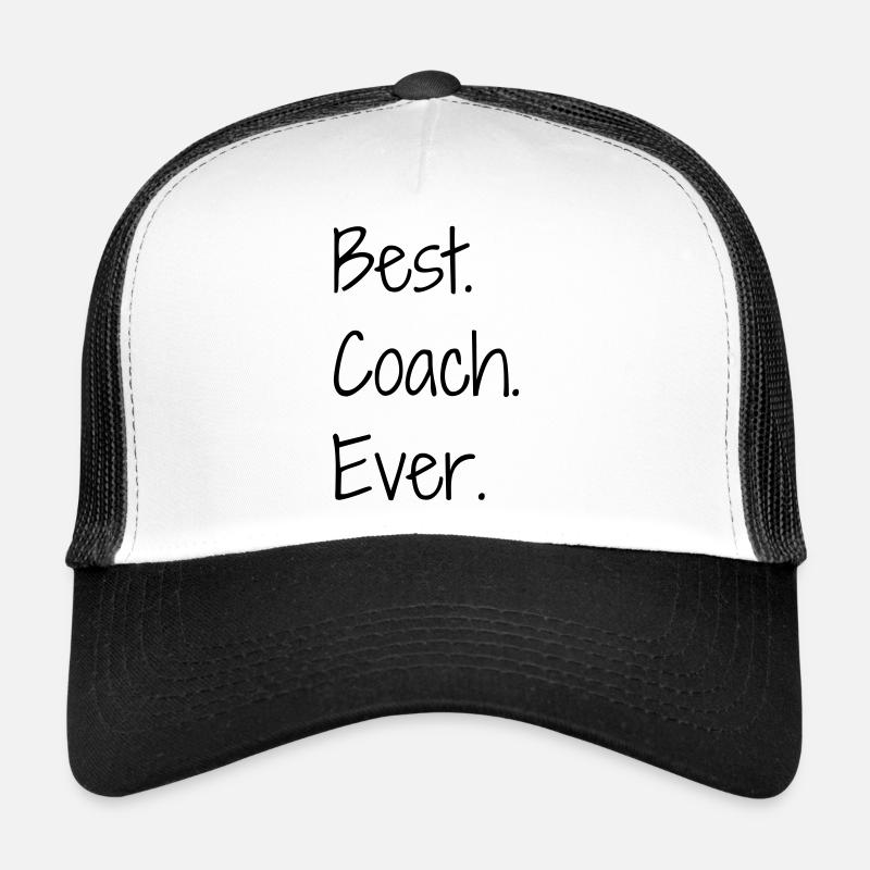 Coach / Coaching / Trainer / Sport - Trucker Cap - Weiß/Schwarz