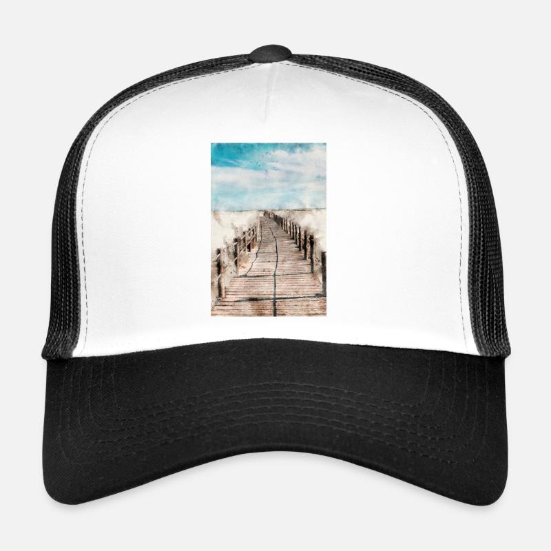 Affiche plage Casquette trucker 