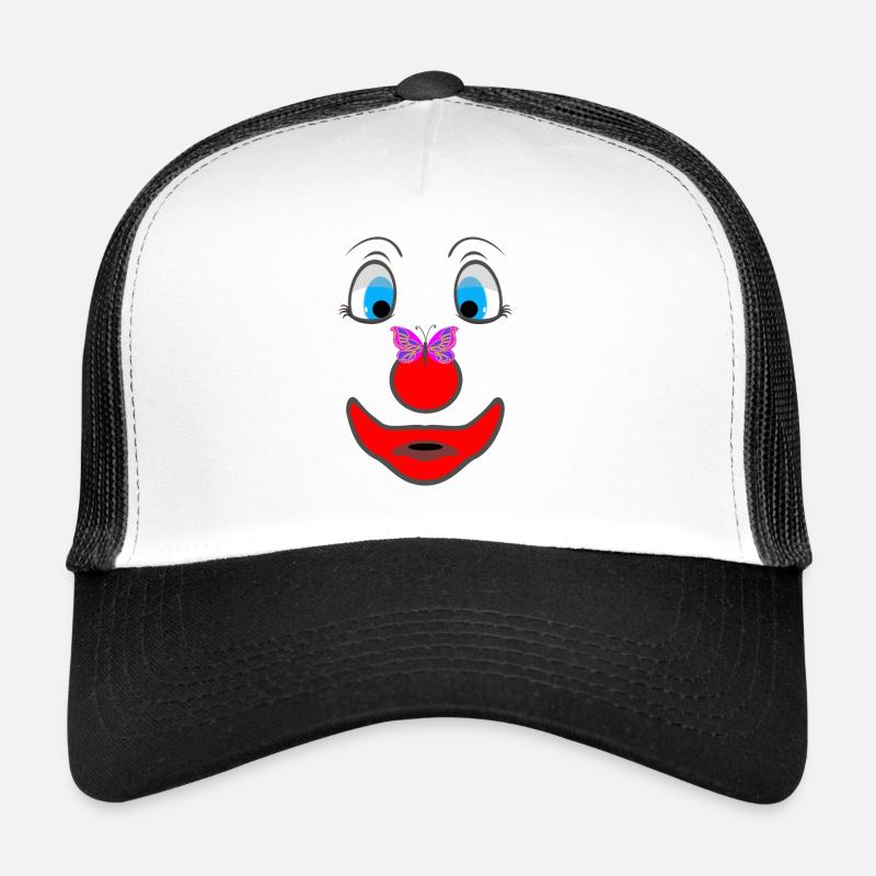 Comic Clown mit Schmetterling Trucker Cap
