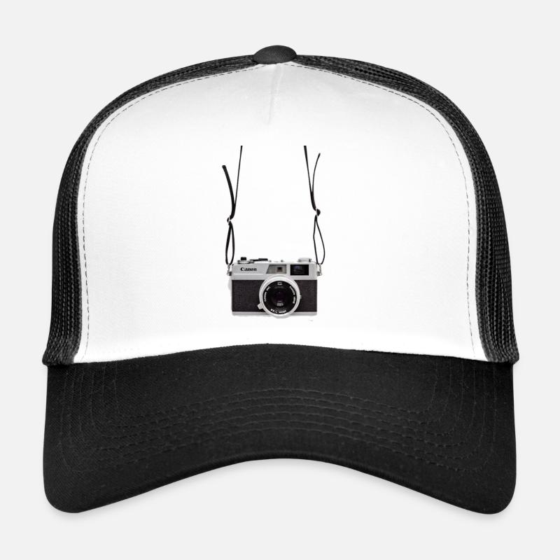 Retro camera - Trucker Cap - white/black