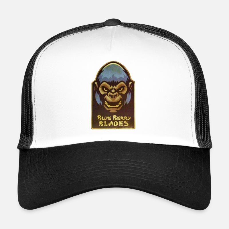 blue berry blades monkey robot Trucker Cap