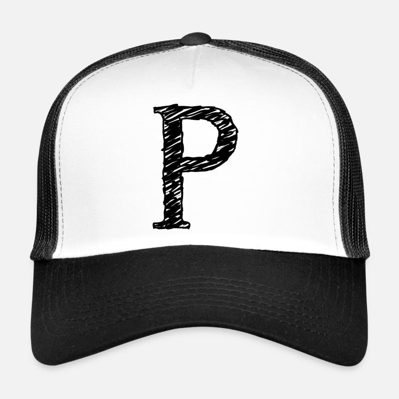 P - Trucker Cap - Weiß/Schwarz
