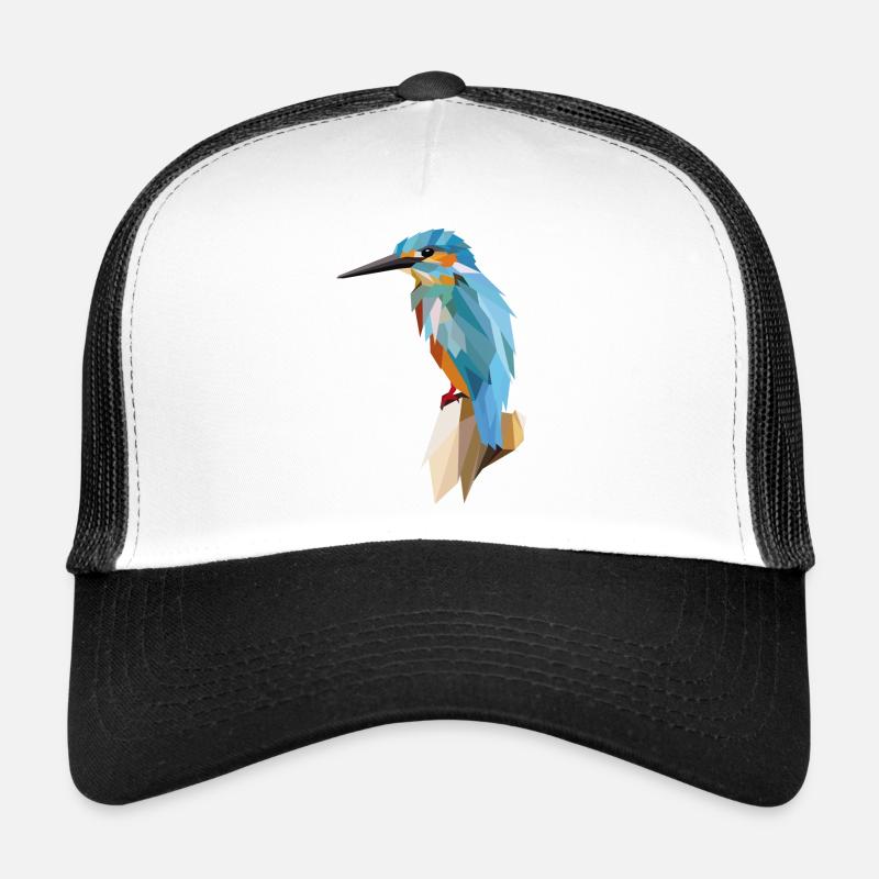 Kingfisher Polygon - Trucker Cap - white/black