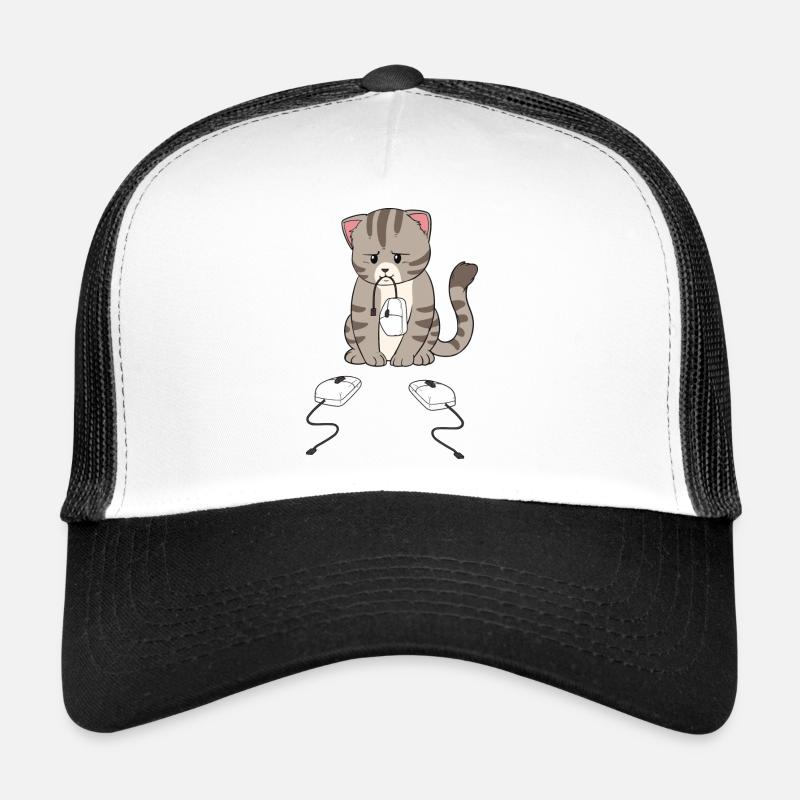 Triste chat à fourrure Casquette trucker 