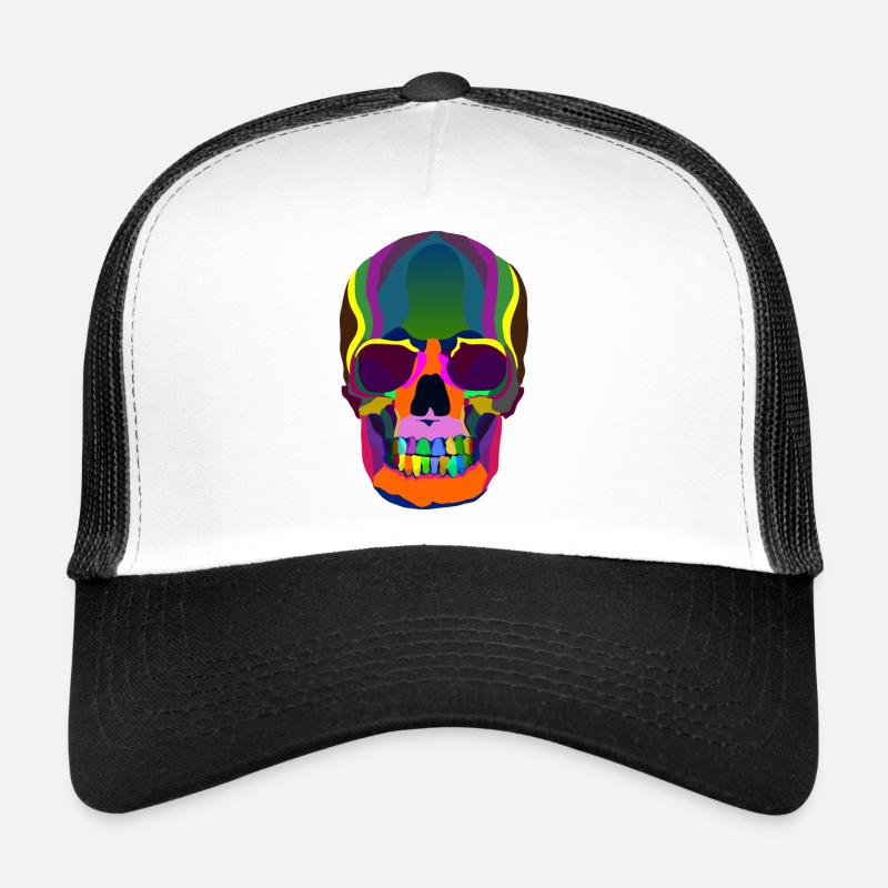 Rainbowskull Rainbowskull - Casquette trucker - blanc/noir