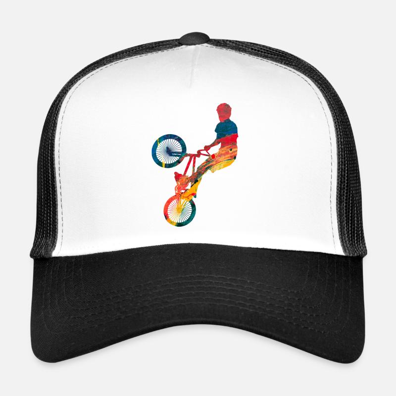 Bmx - Casquette trucker  - blanc/noir