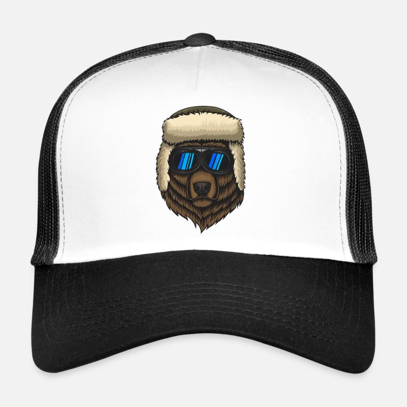 Bär - Trucker Cap - Weiß/Schwarz