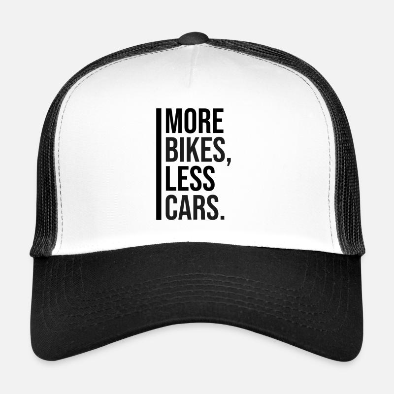 Plus de vélos, moins de voitures. Casquette trucker 