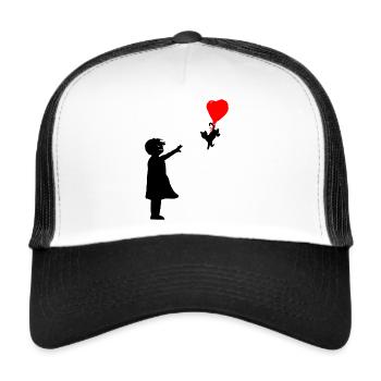 Tribute to Banksy - Trucker Cap - white/black - Front
