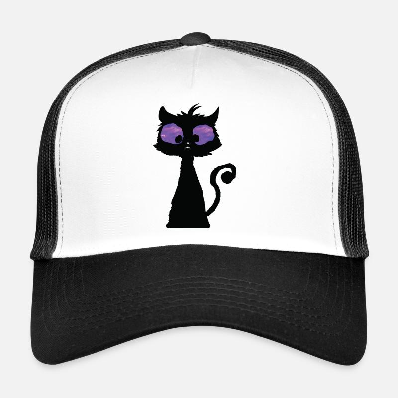 Chat psychédélique Casquette trucker 