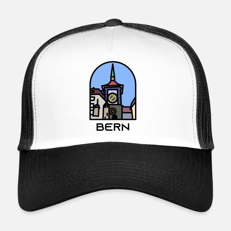 Bern - Trucker Cap - Weiß/Schwarz