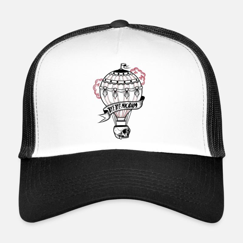 Heißluftballon "bye-bye macadam" - Trucker Cap - Weiß/Schwarz