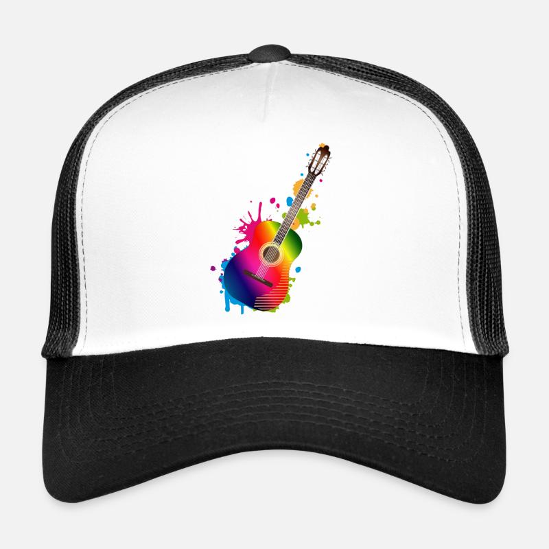 Akustik Gitarren Graffiti in Regenbogenfarben Trucker Cap