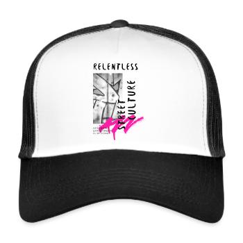 Relentless Street Culture - Trucker Cap - Weiß/Schwarz - Vorne